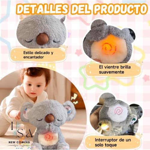 Koala multifuncional con sonidos relajantes y luces, le brinda a tu Bebé un sueño ideal!