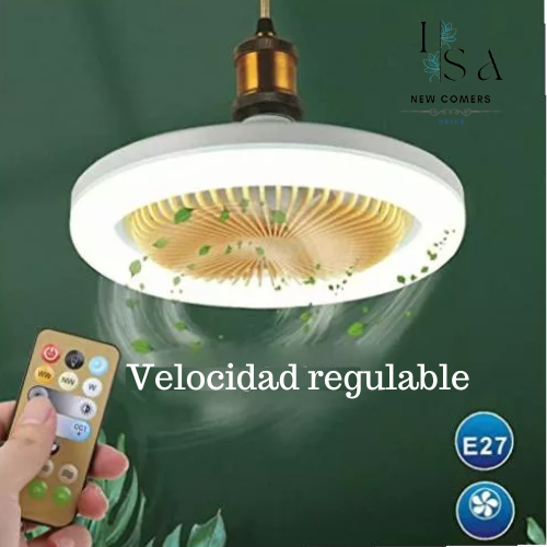 🍃Ventilador De Techo y Lampara Incorporada y Control Remoto