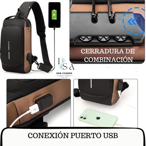 Mochila Antirrobo, Clave y Conexión USB